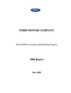 FORD MOTOR COMPANY  2008 Report Brazil GHG Accounting and Reporting Program
