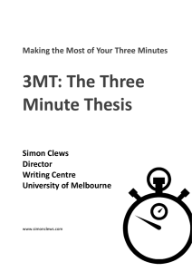 three minute thesis format