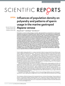 Influences of population density on polyandry and patterns of sperm Rapana venosa