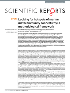 Looking for hotspots of marine metacommunity connectivity: a methodological framework