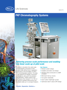 PKP Chromatography Systems Delivering process-scale performance and enabling Key Features