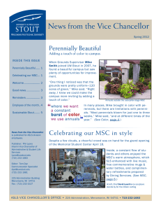 lor News from the Vice Chancel Perennially Beautiful