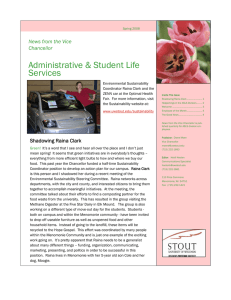 Administrative &amp; Student Life Services News from the Vice
