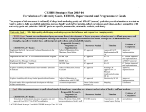 CEHHS Strategic Plan 2015-16