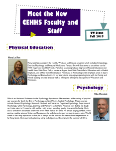 Meet the New CEHHS Faculty and Staff Physical Education
