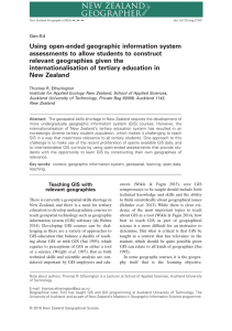 Using open-ended geographic information system assessments to allow students to construct