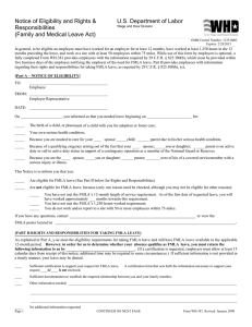 Notice of Eligibility and Rights &amp; U.S. Department of Labor Responsibilities