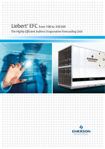 Liebert EFC The Highly Efficient Indirect Evaporative Freecooling Unit