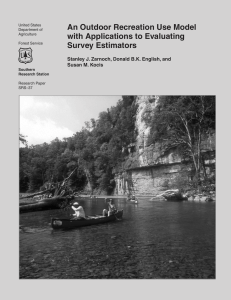 An Outdoor Recreation Use Model with Applications to Evaluating Survey Estimators