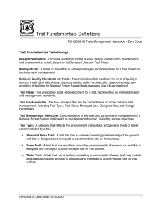 Trail Fundamentals Definitions  Trail Fundamentals Terminology