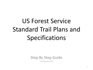 US Forest Service Standard Trail Plans and Specifications Step By Step Guide