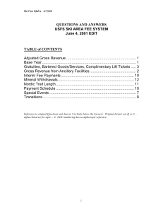 QUESTIONS AND ANSWERS  TABLE of CONTENTS