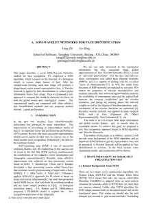 A   SOM-WAVELET NETWORKS FOR FACE IDENTIFICATION