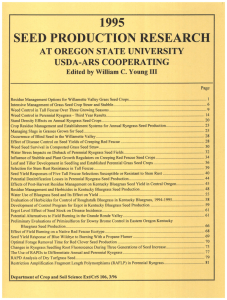 SEED PRODUCTION RESEARCH 1995 AT OREGON STATE UNIVERSITY USDA-ARS COOPERATING