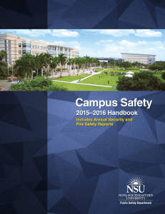 Campus Safety 2015–2016 Handbook Includes Annual Security and Fire Safety Reports