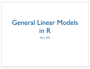 General Linear Models in R Stat 430