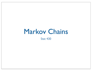 Markov Chains Stat 430