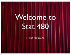 Welcome to Stat 480 Heike Hofmann