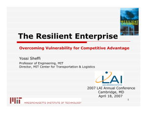 The Resilient Enterprise Yossi Sheffi Overcoming Vulnerability for Competitive Advantage