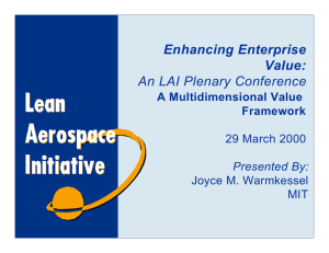 Enhancing Enterprise Value: An LAI Plenary Conference A Multidimensional Value