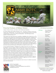 From the Professor of Military Science