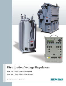 Distribution Voltage Regulators Type JFR™ Single Phase 2.5 to 19.9 kV