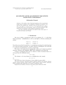 PUBLICATIONS DE L’INSTITUT MATH´ EMATIQUE Nouvelle s´erie, tome 81(95) (2007), 53–67 DOI 102298/PIM0795053K