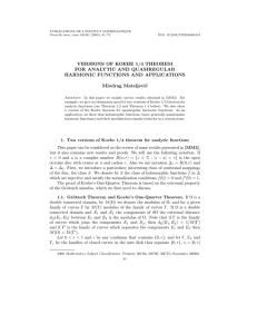 PUBLICATIONS DE L’INSTITUT MATH´ EMATIQUE Nouvelle s´erie, tome 84(98) (2008), 61–72 DOI: 10.2298/PIM0898061M