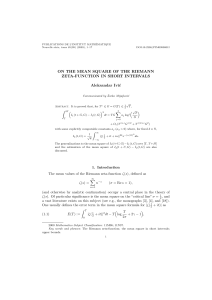 PUBLICATIONS DE L’INSTITUT MATHÉMATIQUE Nouvelle série, tome 85(99) (2009), 1–17 DOI:10.2298/PIM0999001I