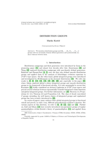 PUBLICATIONS DE L’INSTITUT MATHÉMATIQUE Nouvelle série, tome 85(99) (2009), 63–106 DOI:10.2298/PIM0999063K