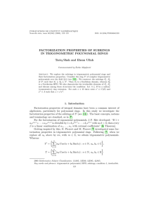 PUBLICATIONS DE L’INSTITUT MATHÉMATIQUE Nouvelle série, tome 86(100) (2009), 123–131 DOI: 10.2298/PIM0900123S