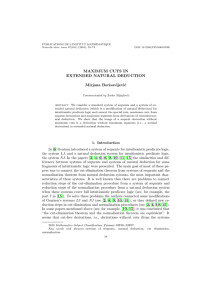 PUBLICATIONS DE L’INSTITUT MATHÉMATIQUE Nouvelle série, tome 87(101) (2010), 59–74 DOI: 10.2298/PIM1001059B