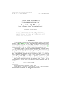 PUBLICATIONS DE L’INSTITUT MATHÉMATIQUE Nouvelle série, tome 87(101) (2010), 85–96 DOI: 10.2298/PIM1001085D