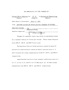 Date thesis is presented George Harry Atherton for M. S. in Mechanical Engineering