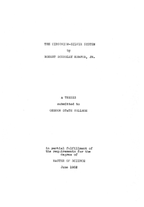 THE ZIRCONIUM-SILVER SYSTEM ROBERT SCHOOLEY KEMPER, JR. A THESIS submitted to