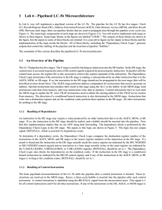 1 Lab 6 - Pipelined LC-3b Microarchitecture