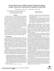 Diverge-Merge Processor (DMP): Dynamic Predicated Execution of