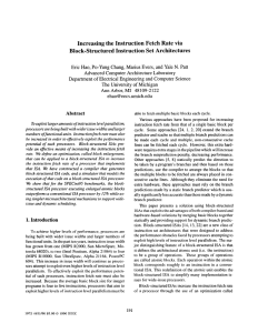 Increasing  the  Instruction Fetch  Rate  via Block-Structured