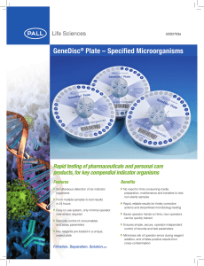 GeneDisc Plate – Specified Microorganisms Rapid testing of pharmaceuticals and personal care