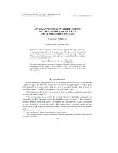 PUBLICATIONS DE L’INSTITUT MATHÉMATIQUE Nouvelle série, tome 95 (109) (2014), 189–199