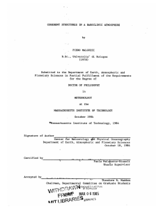 COHERENT  STRUCTURES by (1978) B.Sc.,  Universita' di  Bologna