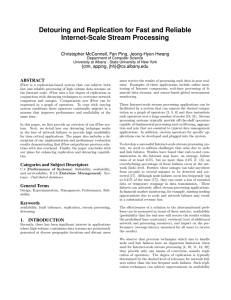 Detouring and Replication for Fast and Reliable Internet-Scale Stream Processing {ctm, apping,