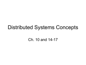Distributed Systems Concepts Ch. 10 and 14-17