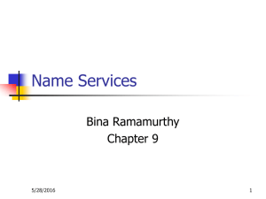 Name Services Bina Ramamurthy Chapter 9 5/28/2016