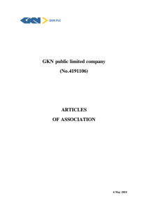 GKN public limited company (No.4191106)  ARTICLES