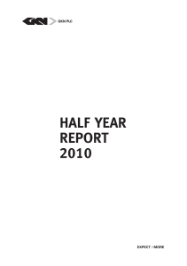HALF YEAR REPORT 2010