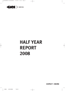 HALF YEAR REPORT 2008 15684