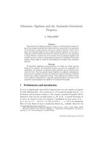 Schematic Algebras and the Auslander-Gorenstein Property L. WILLAERT