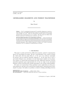 GENERALIZED GRADIENTS AND POISSON TRANSFORMS by Bent Ørsted