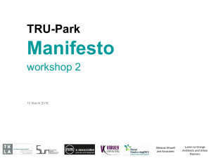 Manifesto TRU-Park workshop 2 10 March 2016